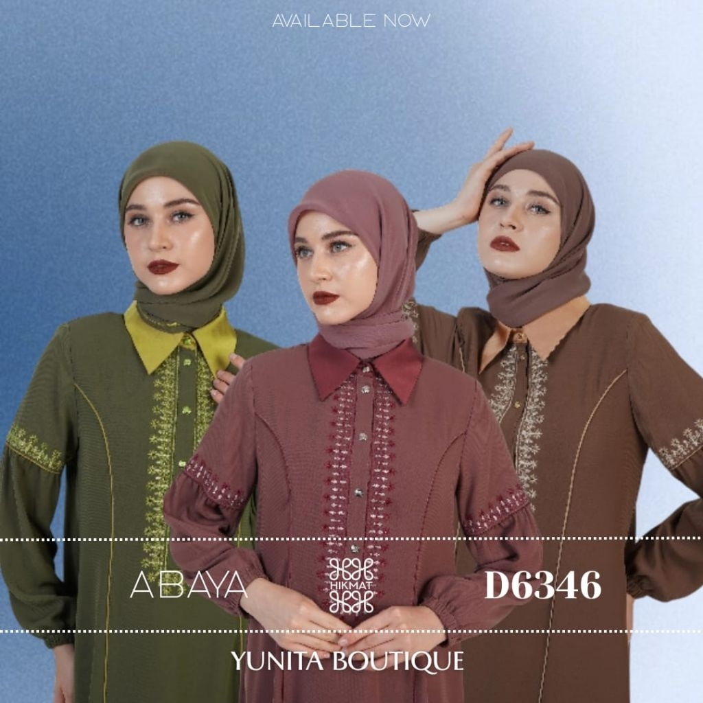 Abaya Ori Hikmat Fashion D6346 gamis Muslim