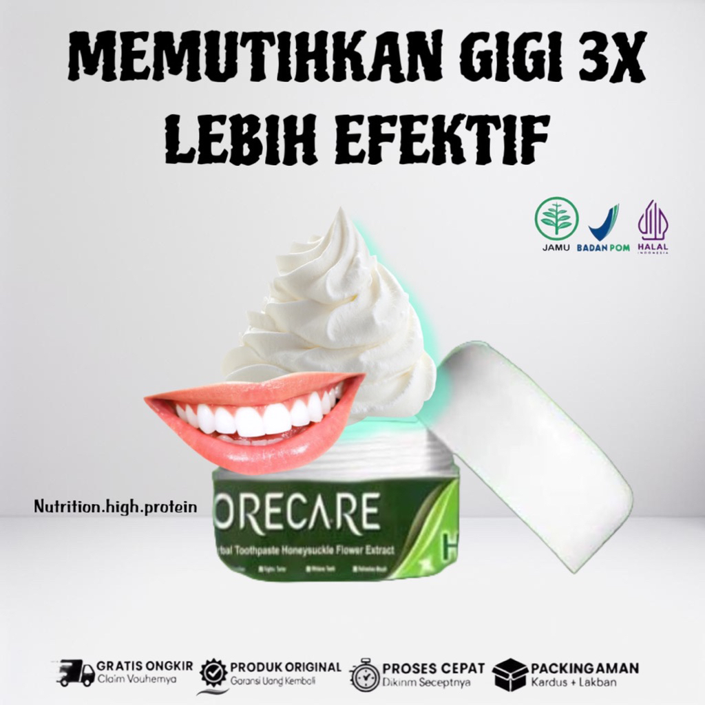 Pasta gigi Orecare Mint perontok karang gigi murah pencegah bau mulut dan gigi berlubang