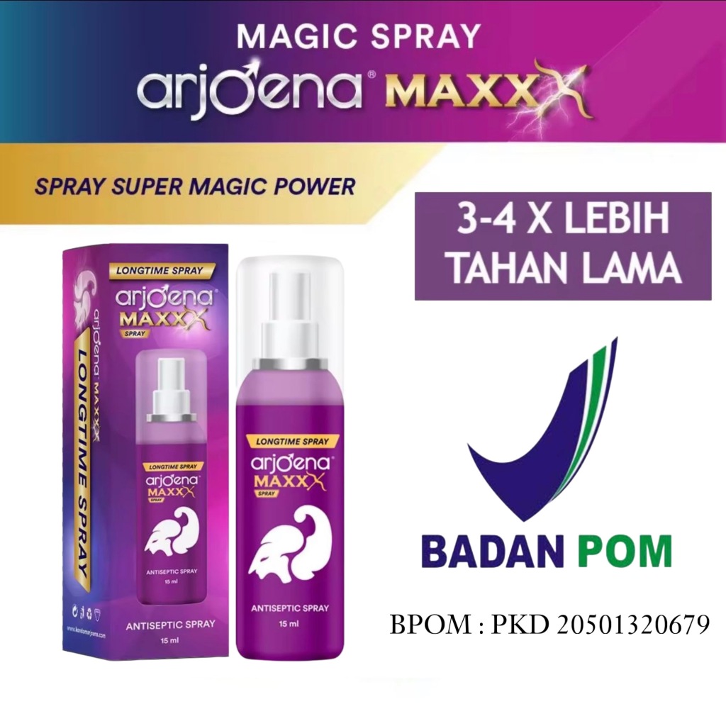 Arjoena Maxxx Spray Magic Power 15ml - Peningkatan Fungsi Alat Vital, Mencegah Ejakulasi, Aroma Stra