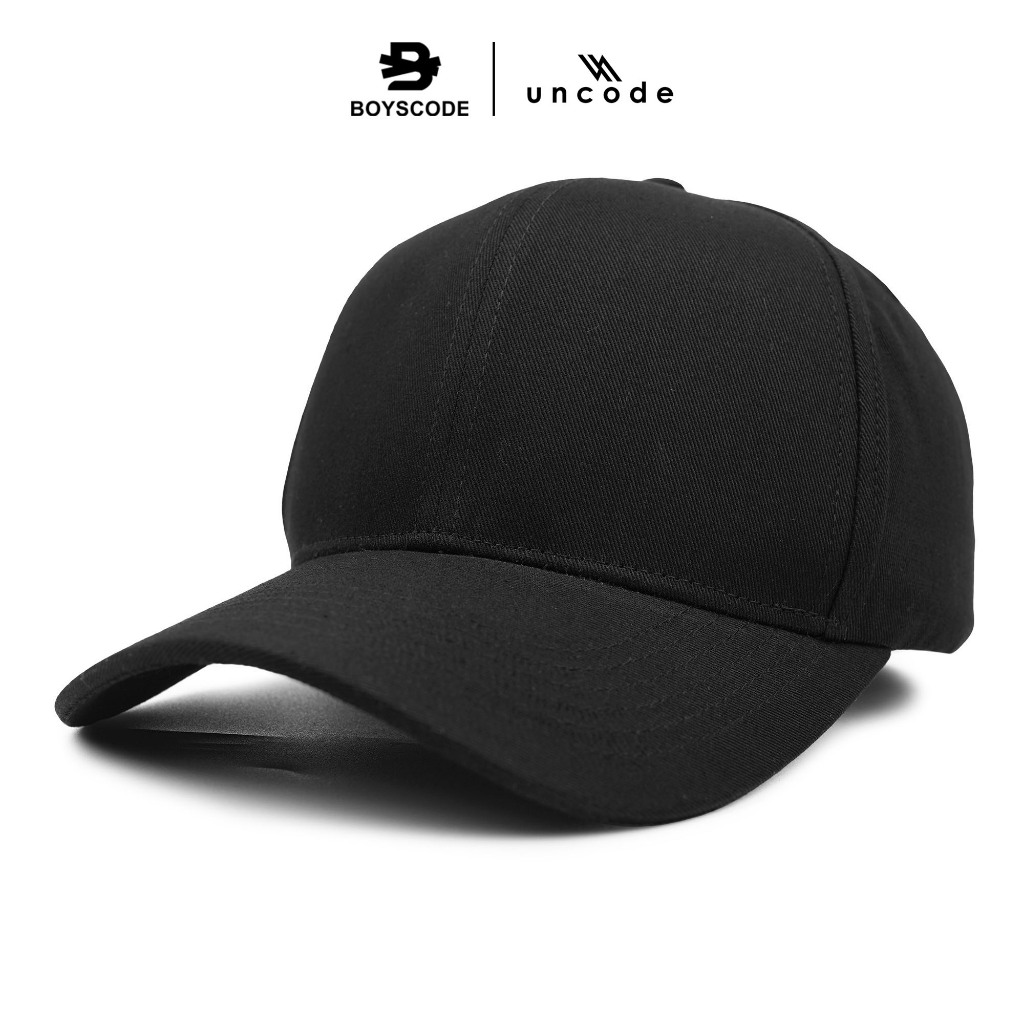 UNCODE Topi Baseball Polo Cap Premium Basic Polos Unisex Pria Wanita Hitam