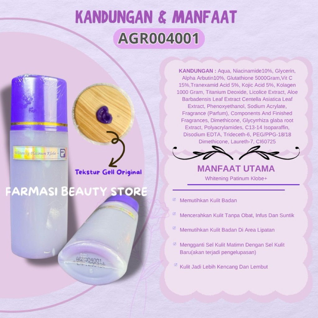 TERMURAH  PAKET DAN ECER HB DOSTING || AGR004001 PLATINUM || AGR004001 SUPER WHITENING