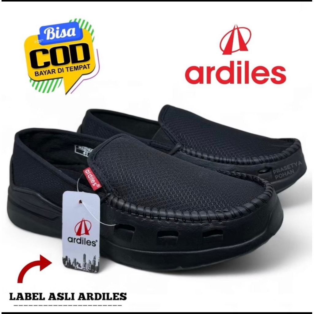 Sepatu Ardiles Slip On Pria Hitam Original – Sepatu Casual Ardiles Pria