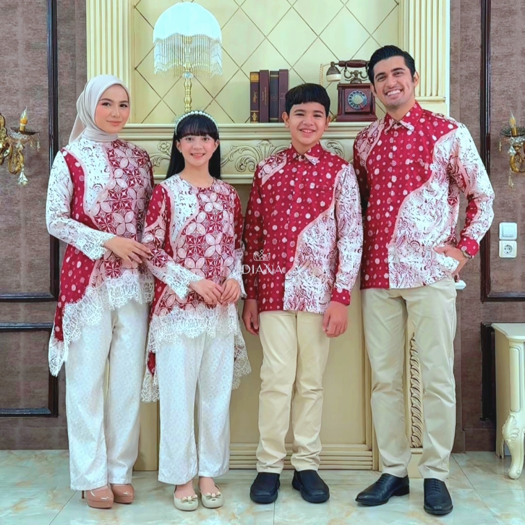 Diana Batik - COUPLE ONE SET TUNIK MANUHARA LACE | Couple Set Tunik Batik Viscose