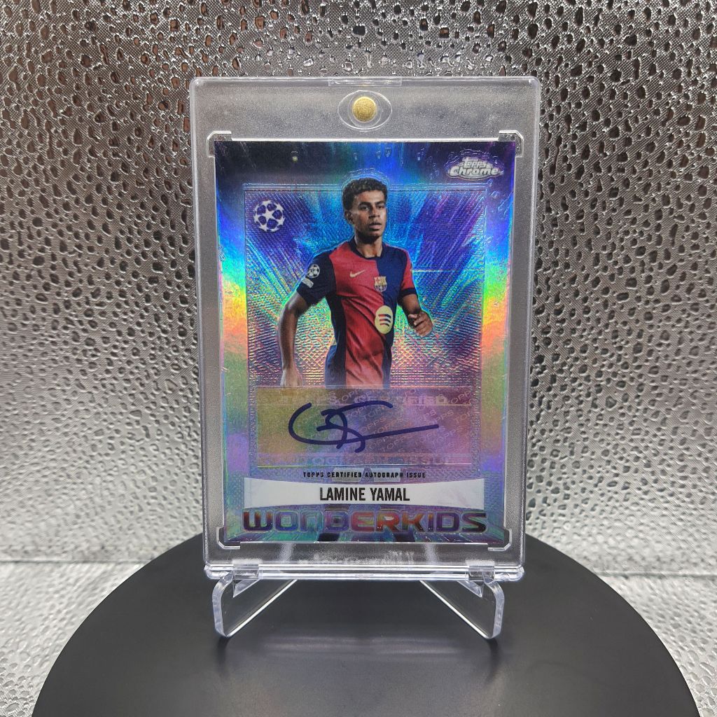 424. Kartu Bola - Custom Card 2025 Topps UEFA Club Competitions Wonderkids Autograph #WK-1 Lamine Ya