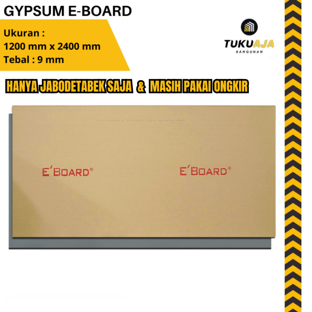 HANYA PENGIRIMAN JABODETABEK Gypsum E board 9mm Gipsum Eboard Papan Board Gypsum Plafon Partisi