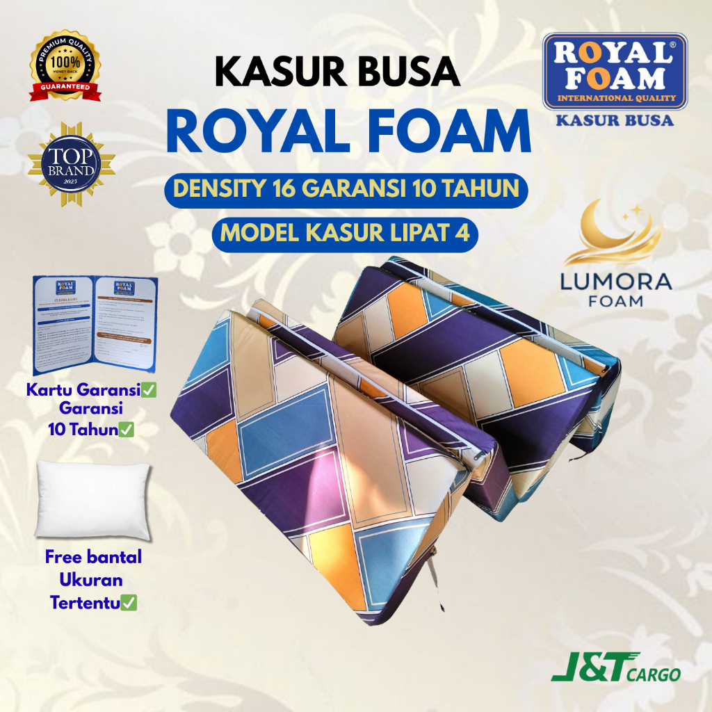 Kasur Lipat Royal Foam D16 [Tebal 4] Kualitas Premium