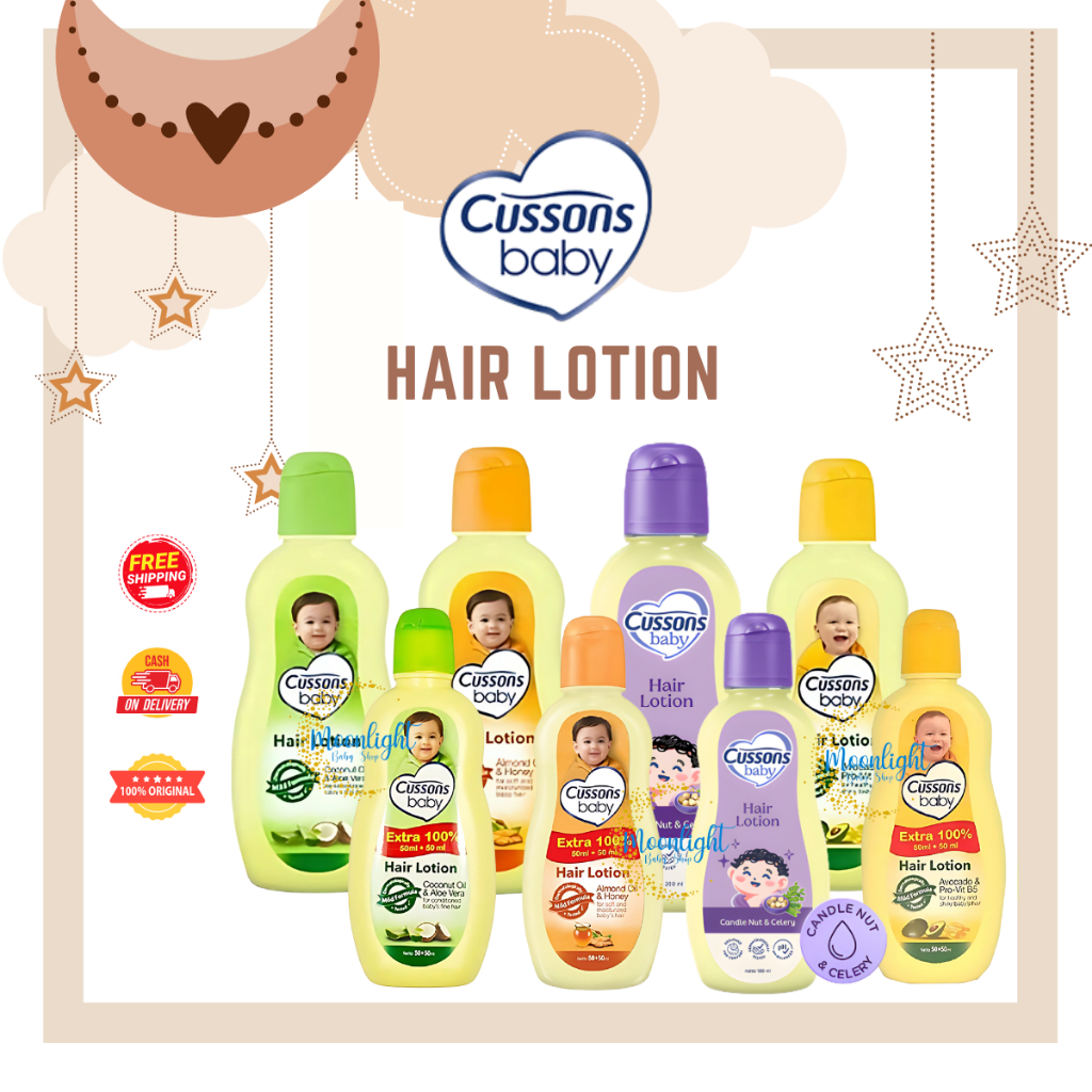 Cussons Baby Hair Lotion 50+50ml / 100+100ml cusson Lotion Rambut Bayi Minyak Rambut Bayi BPOM