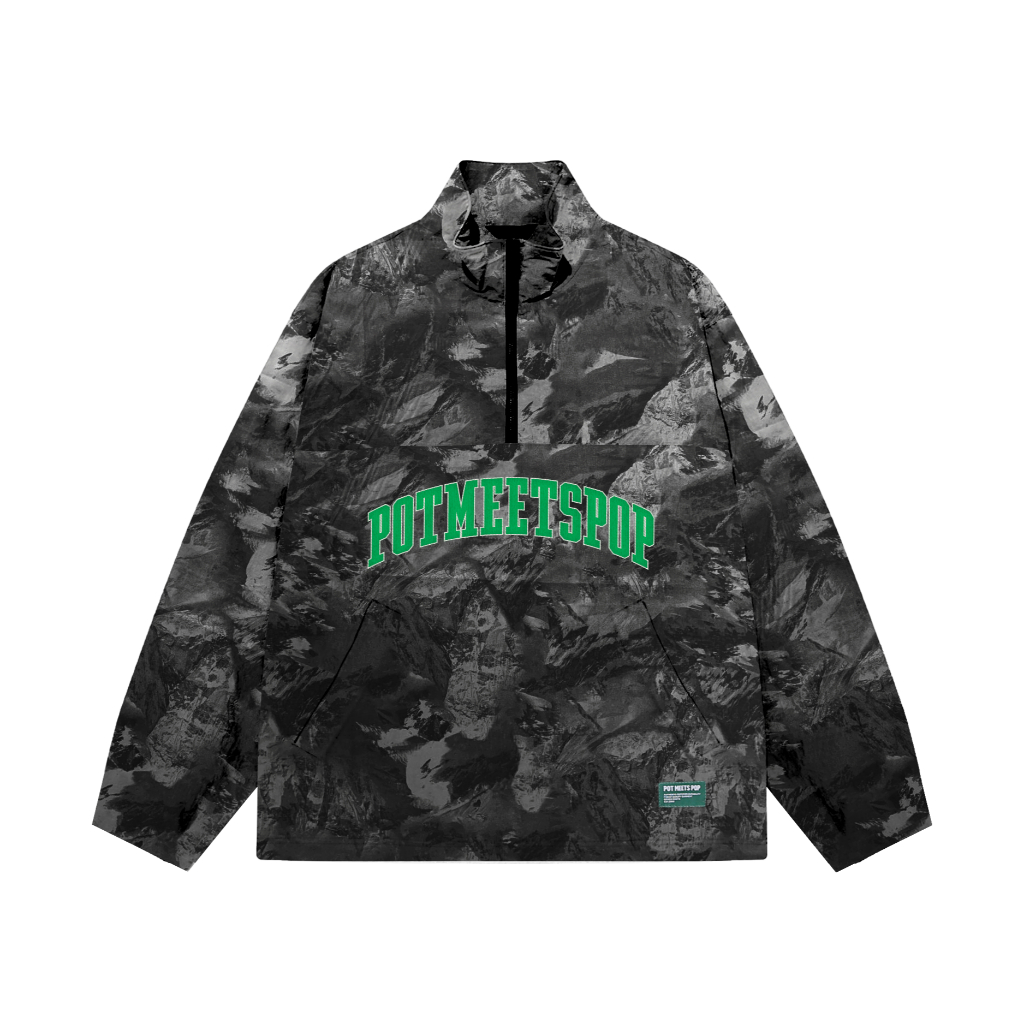 Pot Meets Pop Jaket - Half Zip Real Camo - Jacket Outdoor