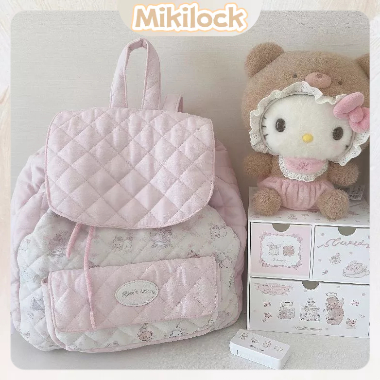 Tas Ransel Pink Soft Tas Bahu ins Wanita Korea Aesthetic Pink Fashion Coquette Wanita