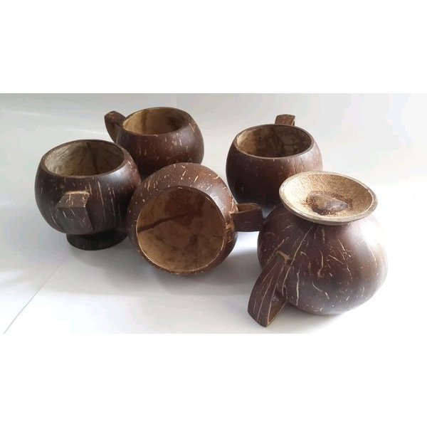 Gelas Batok kelapa cangkir kopi/teh jadul unik etnik natural alami tempurung kelapa