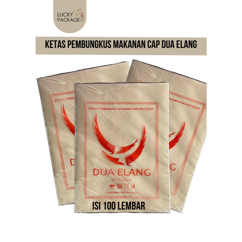 Kertas nasi Kuat persegi Cap Dua Elang isi 100 lembar Cap Dua Elang