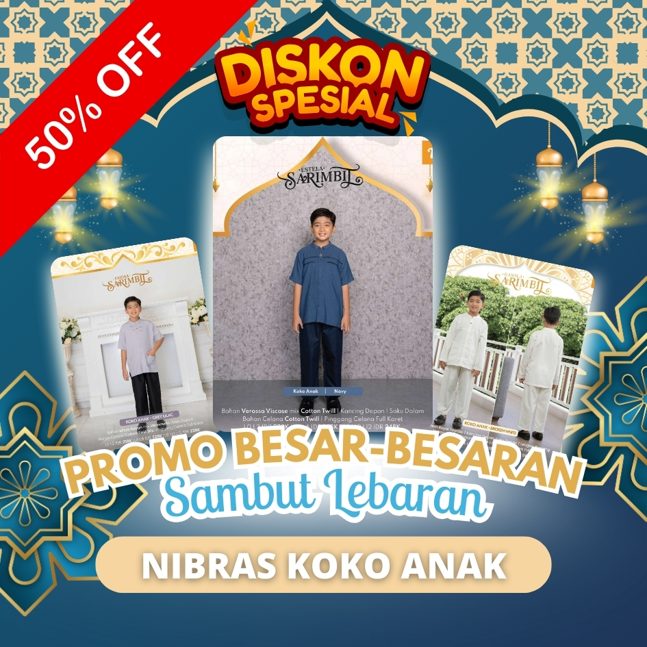 NIBRAS MEGA BIG SALE 50% KOKO ANAK