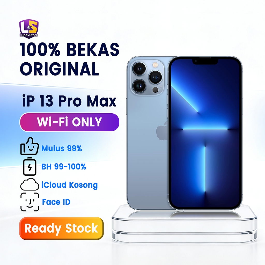 IPHONE 13 PRO MAX (WIFI ONLY) Variasi Khusus 128/256/512GB Game/Live Second Original