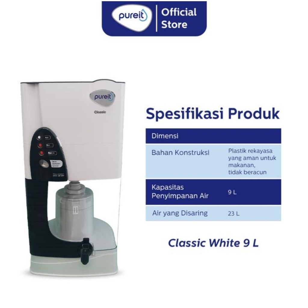 UNILEVER PUREIT WATER PURIFIER CLASSIC 9L