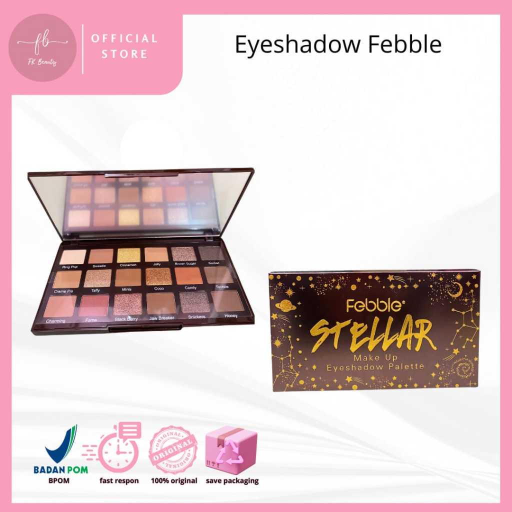 Eyeshadow Febble-Ohsome 18 Colors Stellar Make Up Eyeshadow Palette