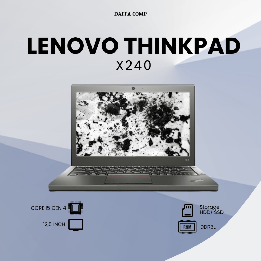 Laptop Lenovo Thinkpad X240 Core i5 Ram 8gb Ssd 256gb Murah Mulus Bergaransi