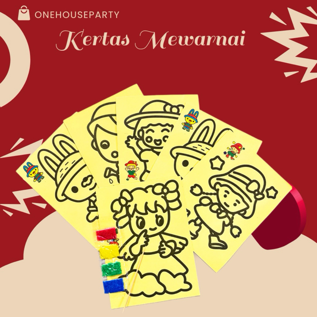 Kertas mewarnai per pcs melukis pasir ukuran kecil mainan mewarnai pasir pasiran edukasi anak kertas