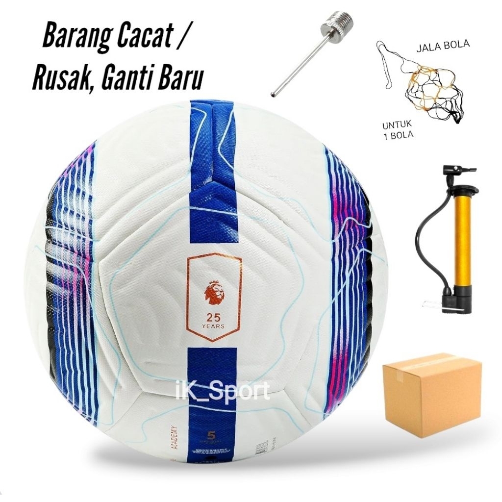 Bola Sepak Size 5 Liga Inggris . Bola Kaki No 5 . Bola Sepak Original Free Pompa
