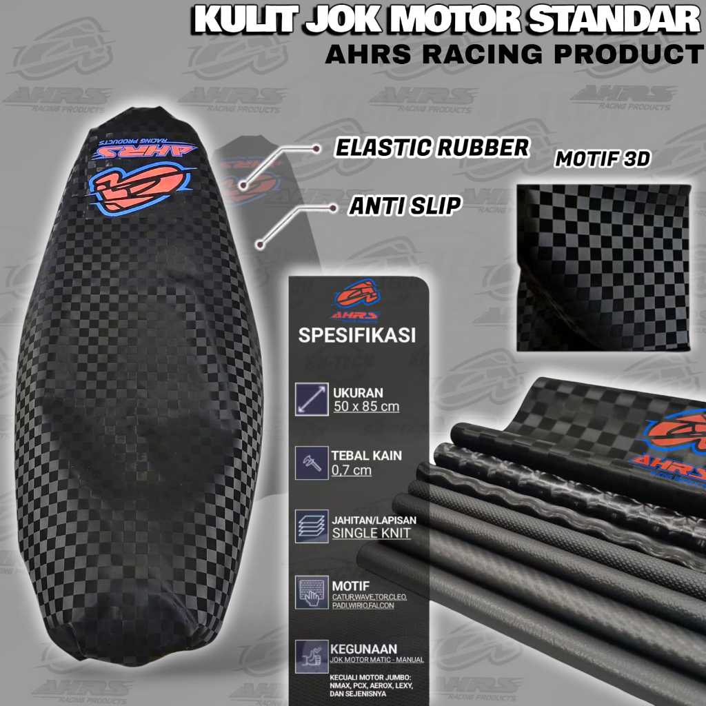 Kulit Jok Motor Sarung Jok Motif 3D Sablon Ahrs Racing Product Ukuran Standar Universal Mv55