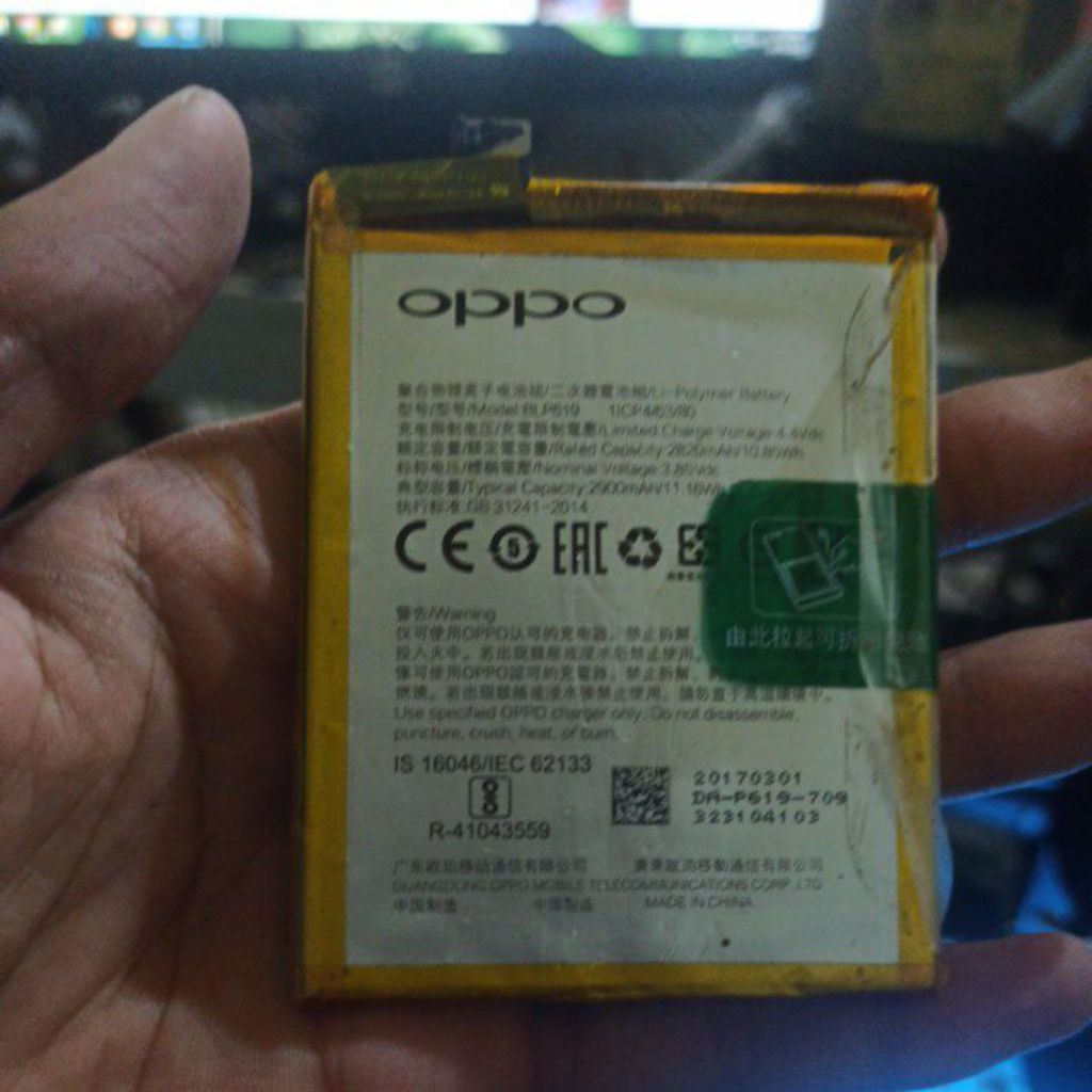 Baterai Oppo A39/A57 Original Cabutan
