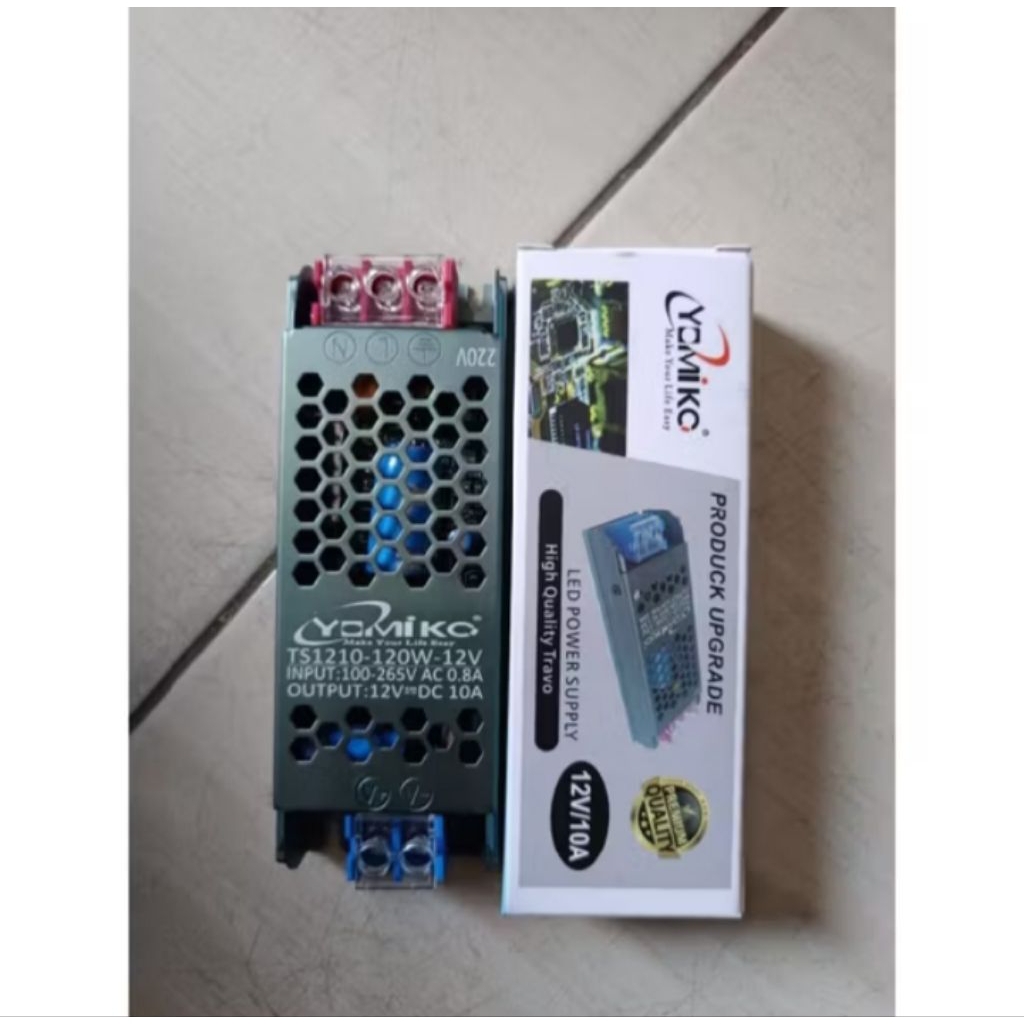 Power Supply 10A 12V Slim / Travo Adaptor DC 12V Yomiko
