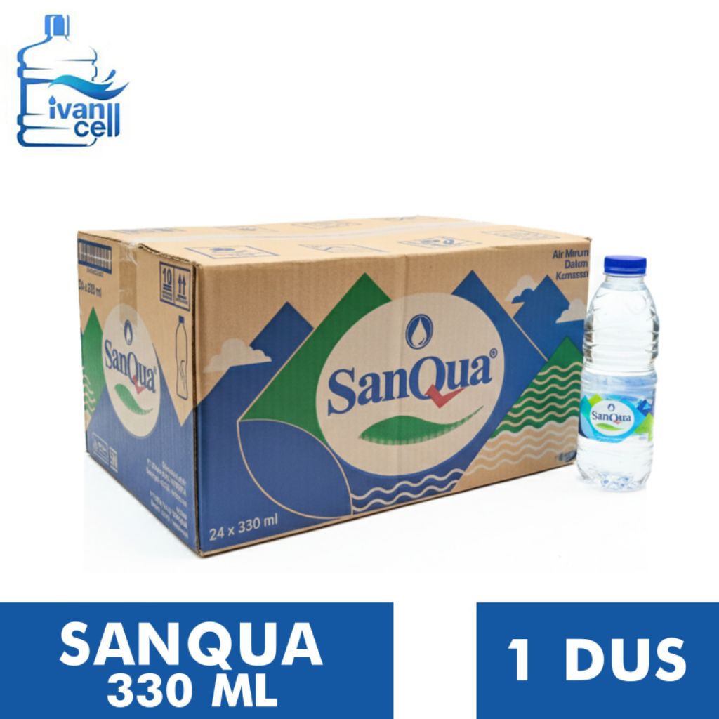 [INSTANT]  (1 DUS) SANQUA BOTOL 330 ML isi (24 BOTOL) - ORIGINAL 100%