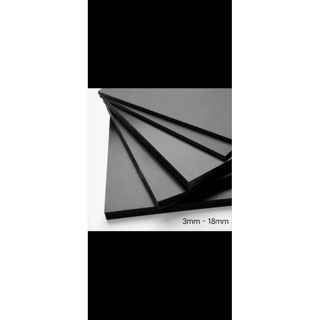 PVC Board Hitam 3mm sampai 18mm