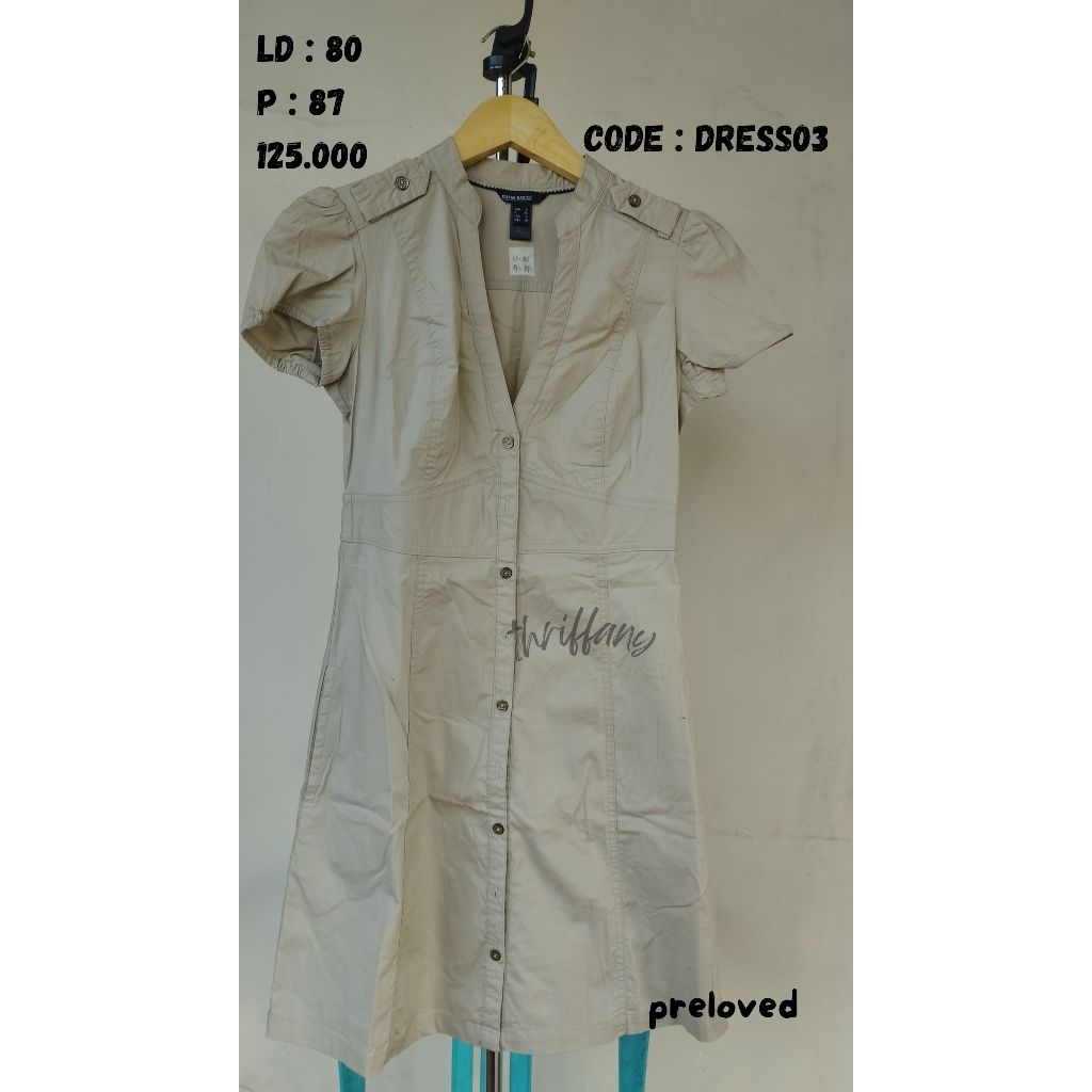 DRESS PANJANG COKLAT Merk Mango Basic