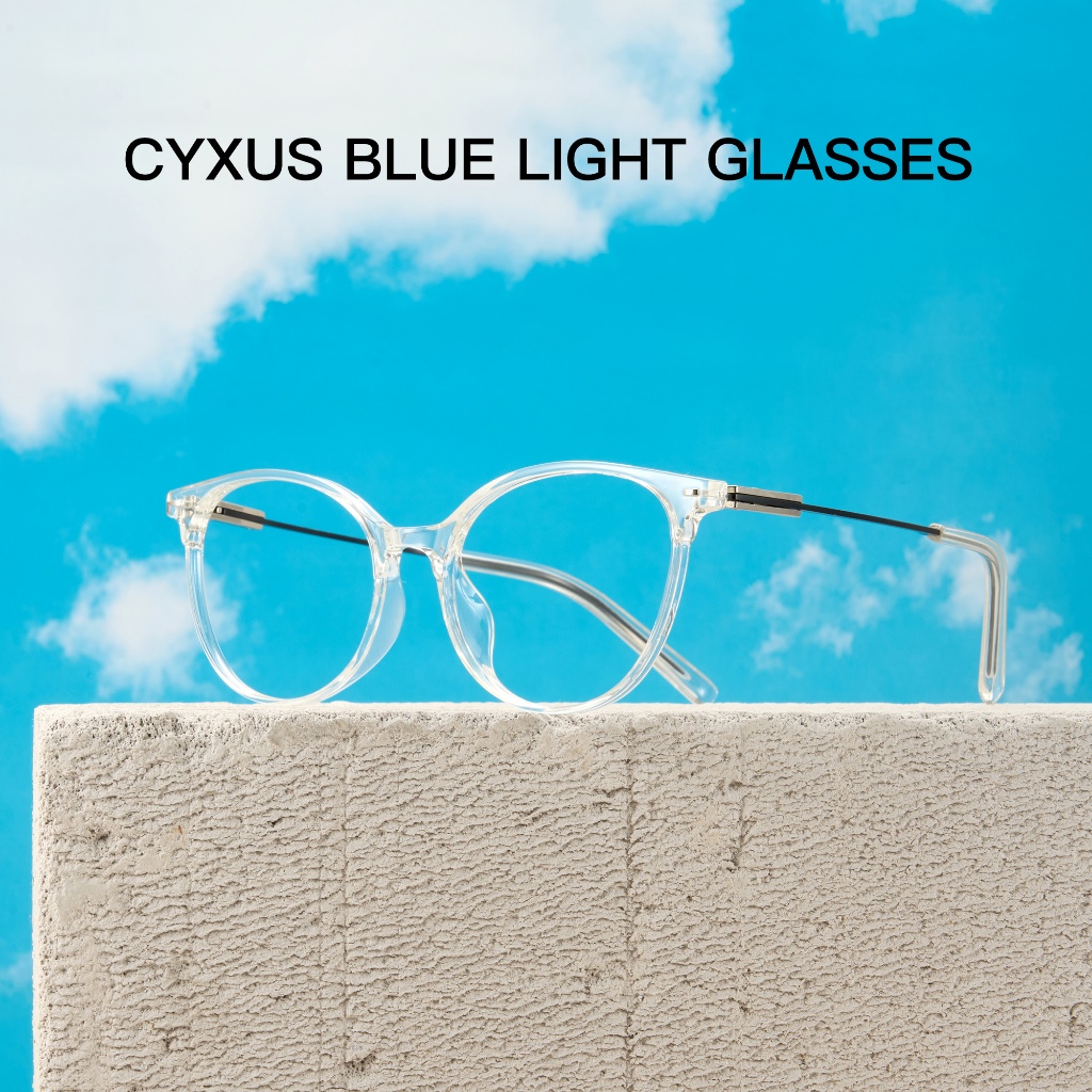 Cyxus Kacamata Photochromic Anti Radiasi Logam Anti Cahaya Biru Untuk Wanita Pria Lensa yang Dapat D