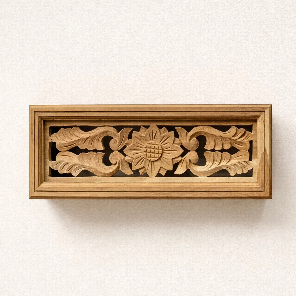 Loster Kayu Jati 50x17 cm untuk fentilasi dan hiasan rumah