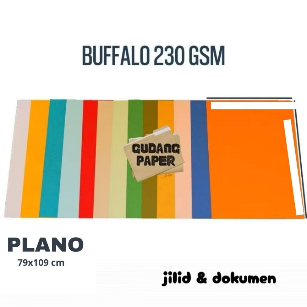 Kertas Buffalo 1 plano / Kertas Cover Buffalo / Kertas Cover Jilid 79x109