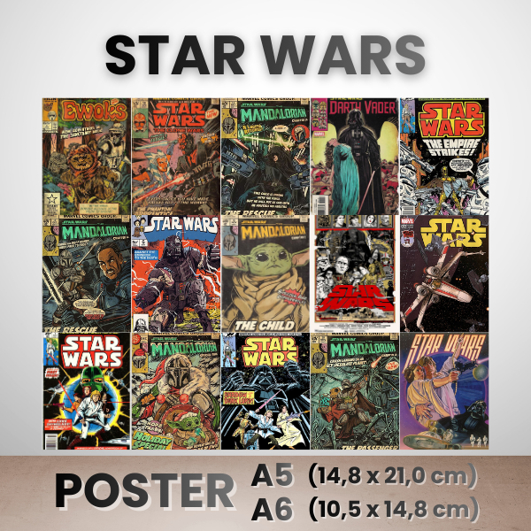 Poster Dinding Star Wars 48 Pcs