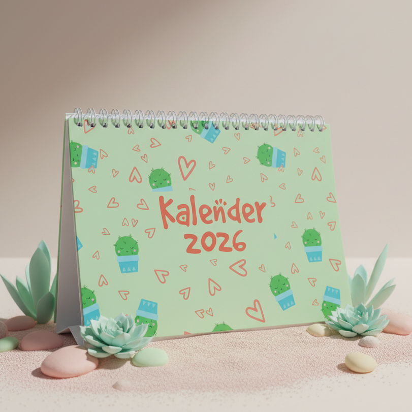 Kalender Meja A5 2026 / Kalender Meja 2026 / Kalender Meja 2026 Ukuran A5 (15 x 21 cm) / Kalender Me