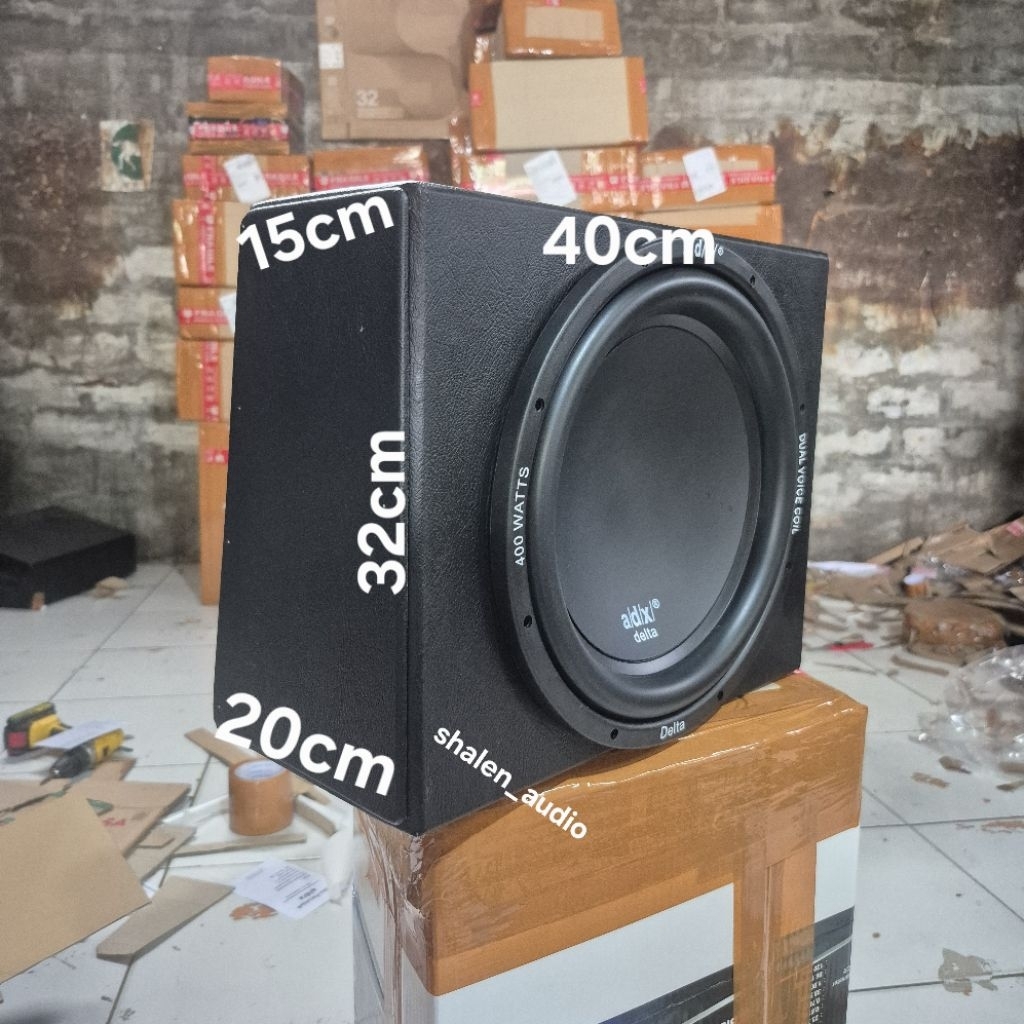 Subwoofer pasif ADX DELTA 12inch + Box Subwoofer mdf 12inch SLIM Universal