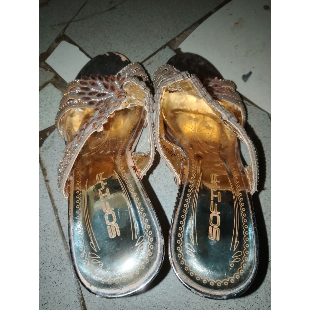 sandal kondangan wanita hak wedges