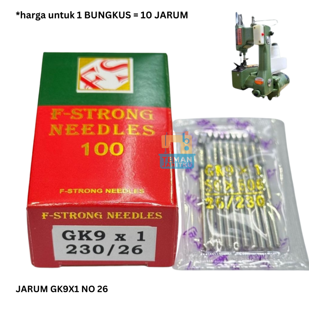 Jarum GK9-230 Mesin Jahit Karung GK9-2 F-STRONG (ISI 10 JARUM)
