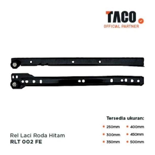 Rel Laci Roda TACO Hitam (Harga per set)