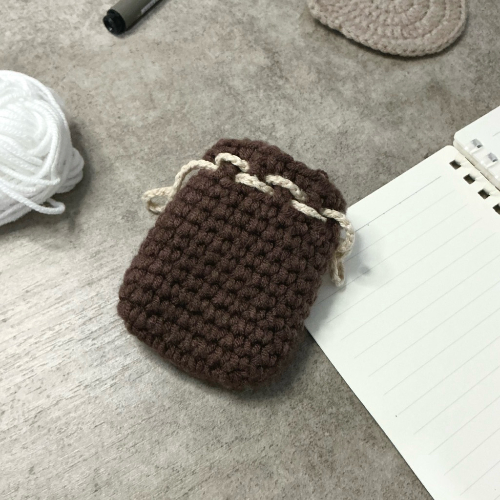 Mini Pouch Crochet, Pouch Rajut untuk Earphone, Airpods