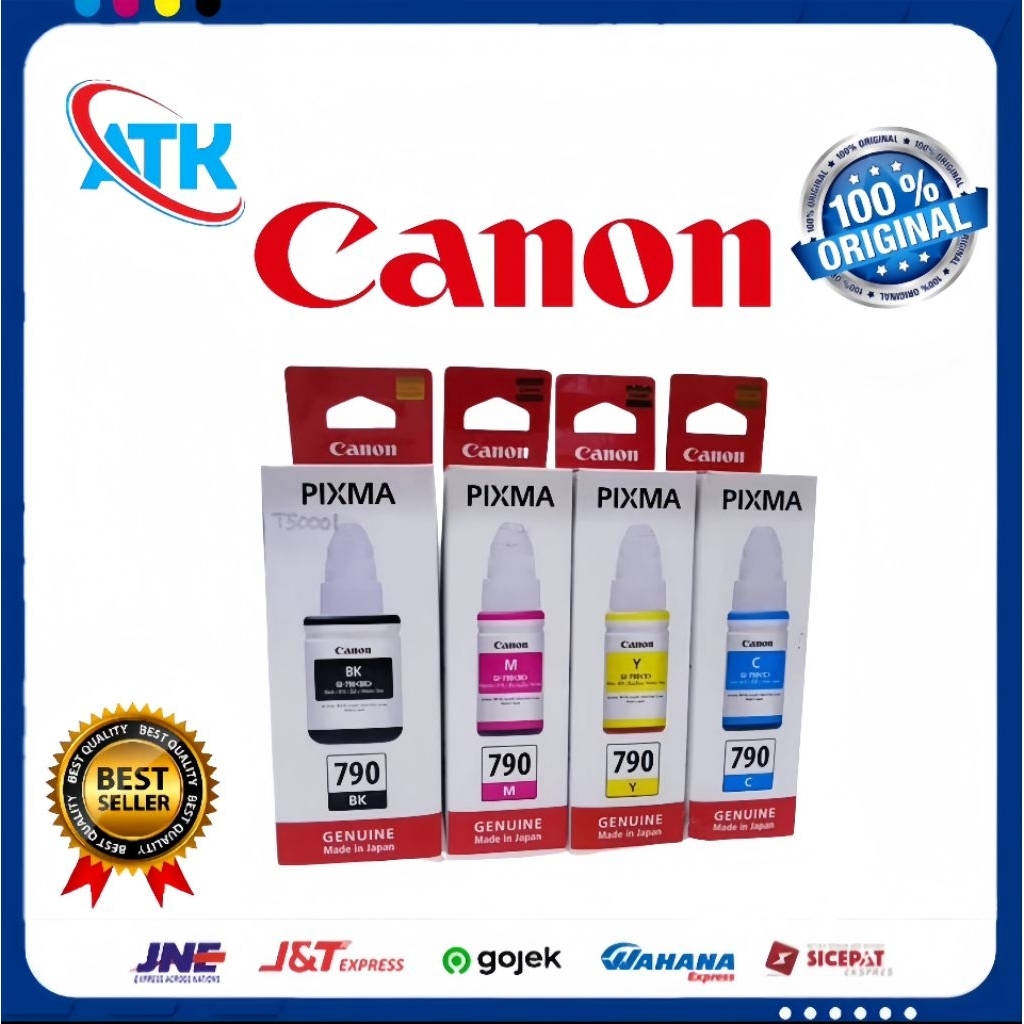 Tinta Canon PIXMA GI-790 Original Untuk G1010 G2010 G3010-BK