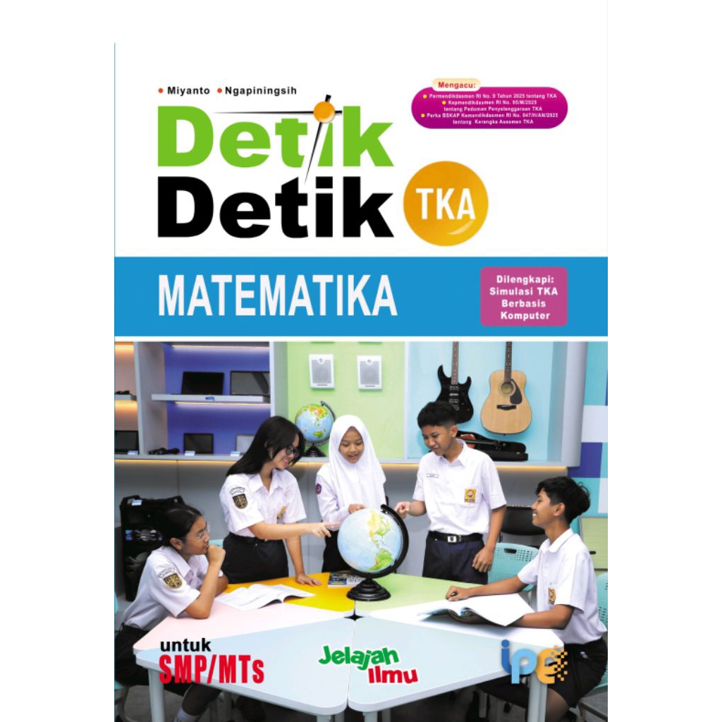 Buku Detik detik TKA Matematika  dan Bahasa indonesia SMP intan pariwara tahun 2025/2026