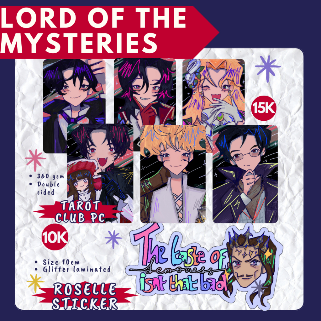 Lord of The Mysteries Photocards dan Sticker