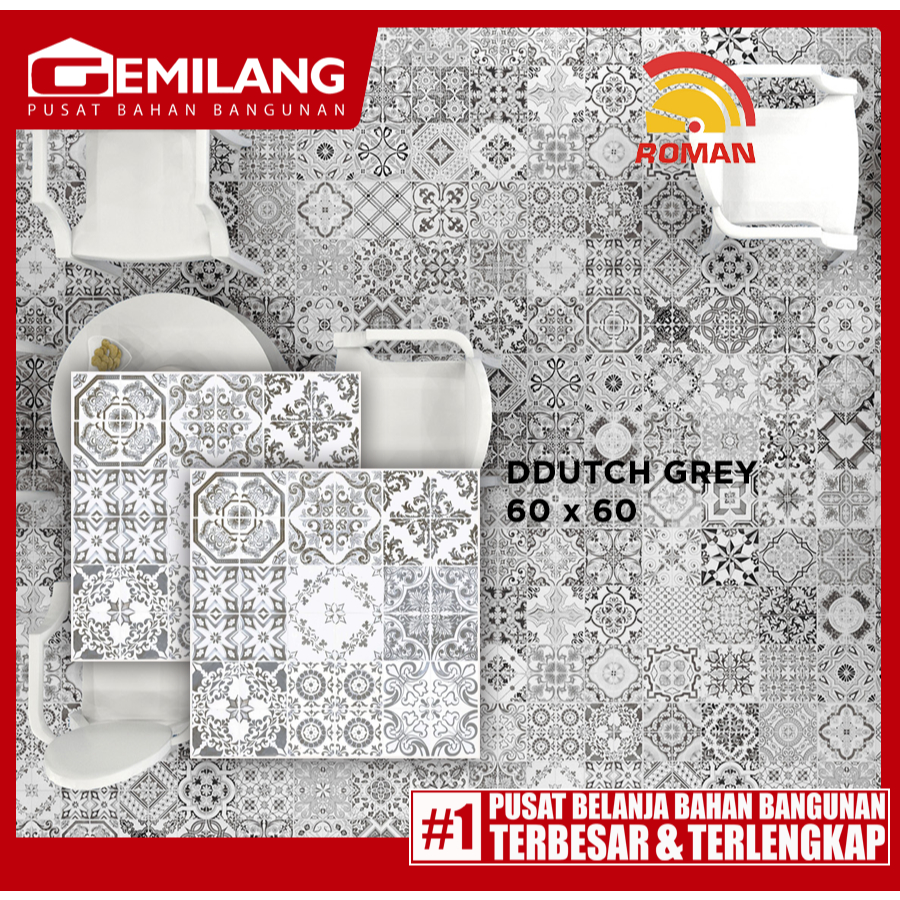 ROMAN GRANIT DDUTCH GREY (GTA602714R) 60 x 60