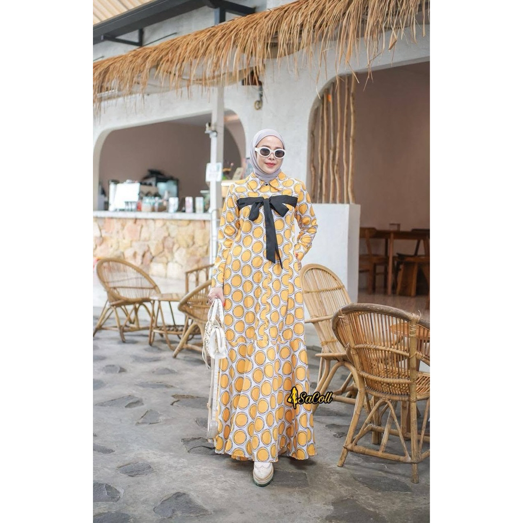 SACOLL DAWIAH DRESS | DRESS SACOLL TERBARU | GAMIS KATUN PRINT BY SACOLL | GAMIS UNIK KEKINIAN