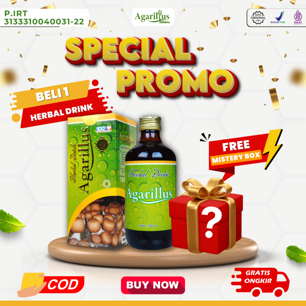AGARILLUS HERBAL DRINK FREE BONUS Membantu menjaga Kesehatan tubuh