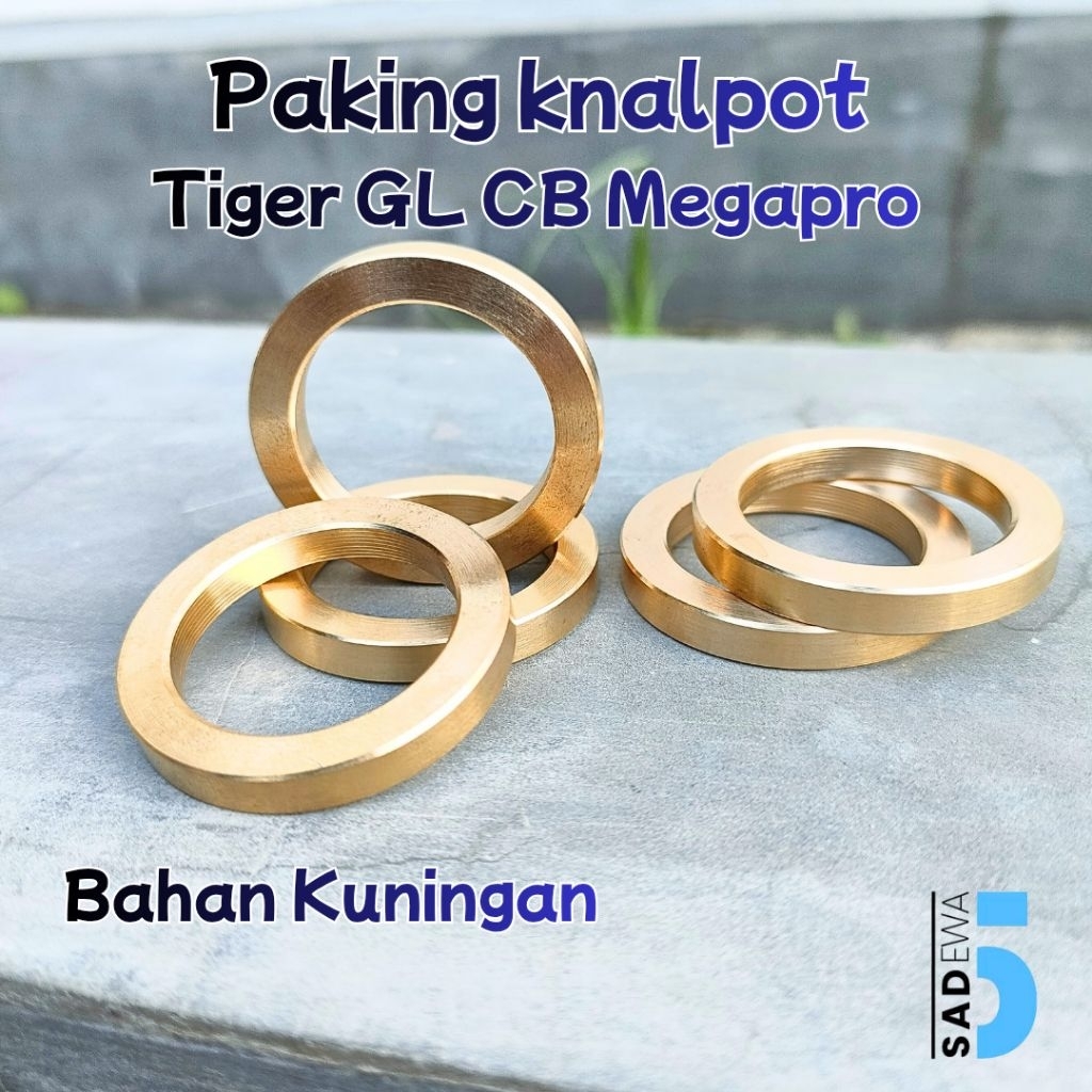 Paking Perpak Knalpot Tiger Megapro GL CB Bahan Kuningan Padat
