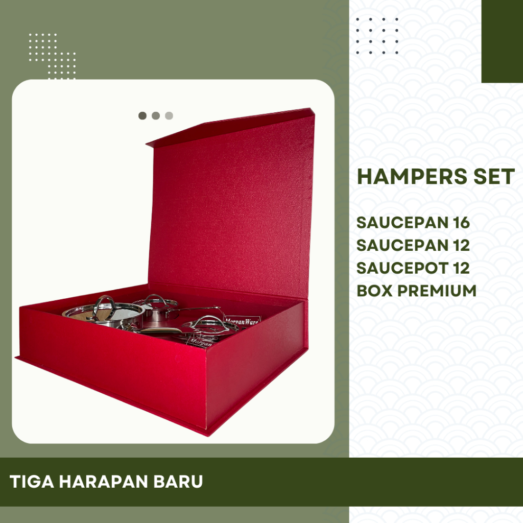 HAMPERS PREMIUM Morganware by Bima Cookware Set - Paket Alat Masak Stainless Steel
