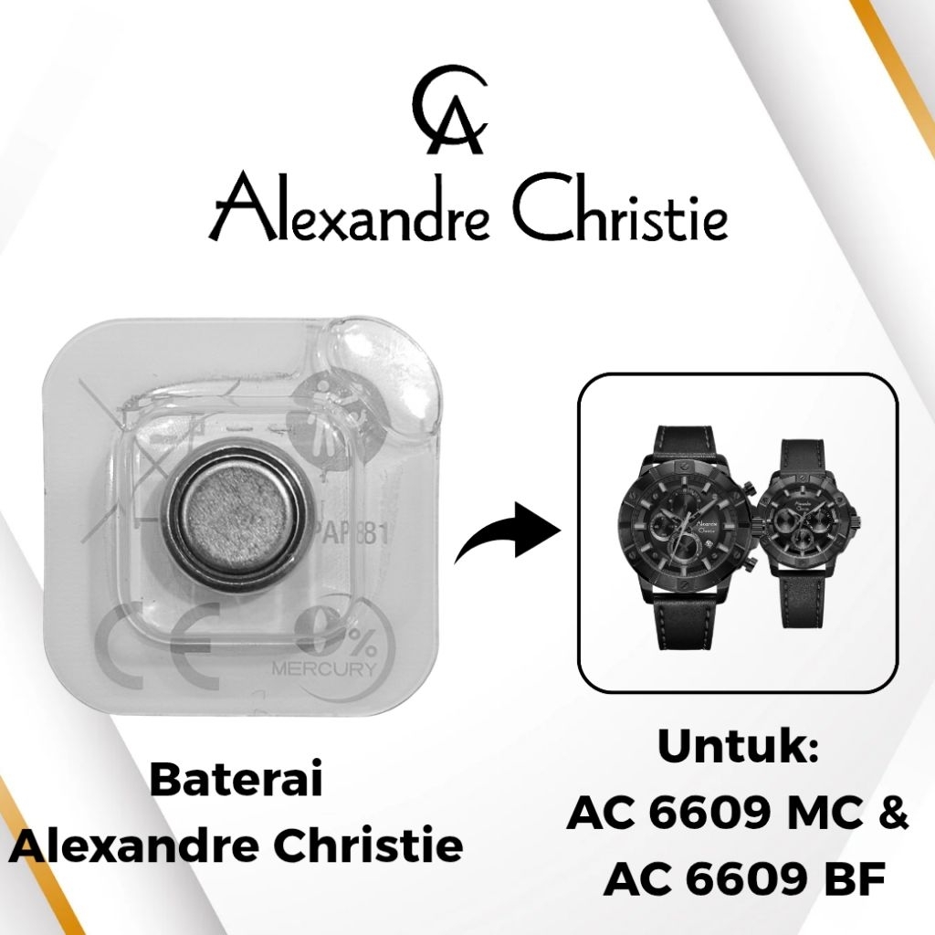 Baterai Jam Tangan Alexandre Christie AC 6609 MC & AC 6609 BF Original