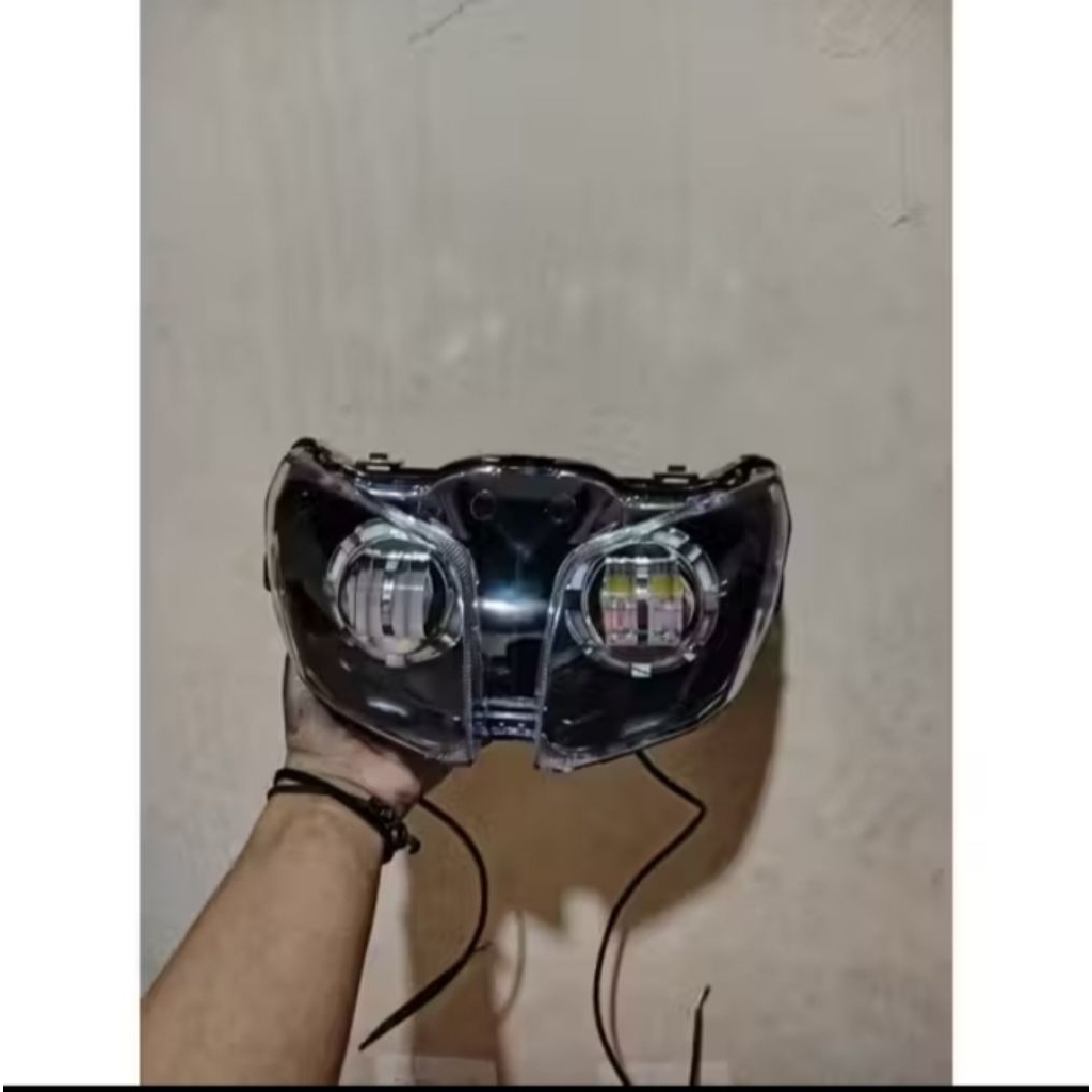Headlamp Reflektor Lampu Depan Jupiter Z Robot Custom Lampu Proji 2 Mata Super Keren