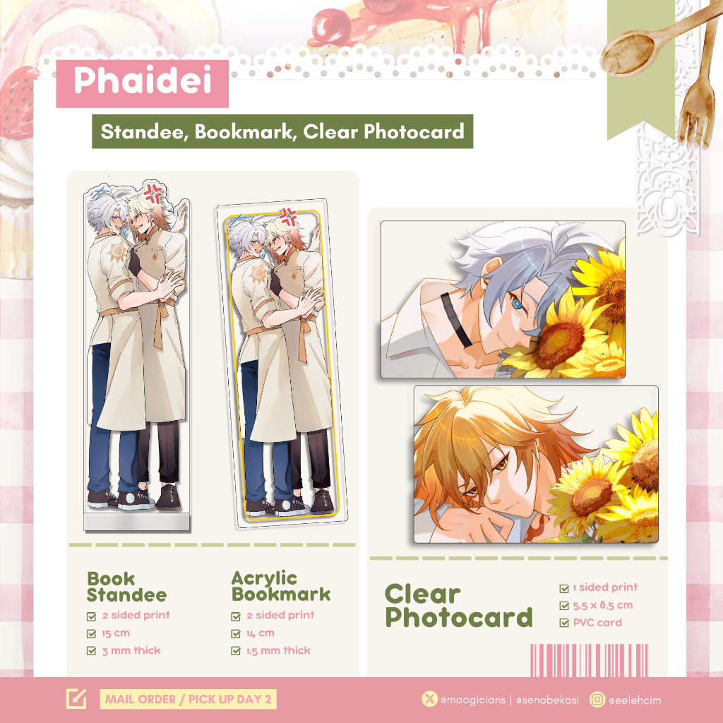 HSR Phaidei Fanmerch Bookmark Standee Clearcard