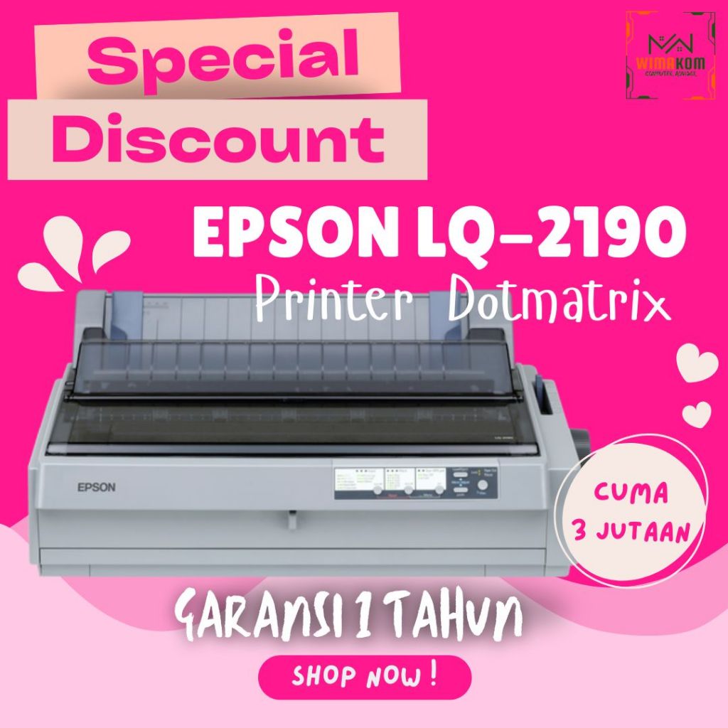 Printer Epson LQ2190 Garansi Distributor Dotmatrix Printer A3 Epson LQ-2190 Baru Garansi Toko